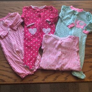 Baby Girl’s Pajamas - Bundle of 4